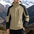 thumbnail image 4 of StSilkitty Men's Rain Jacket Color Block Long Sleeve Full Zip Windbreaker Waterproof Hooded Raincoat with Pockets, 4 of 9