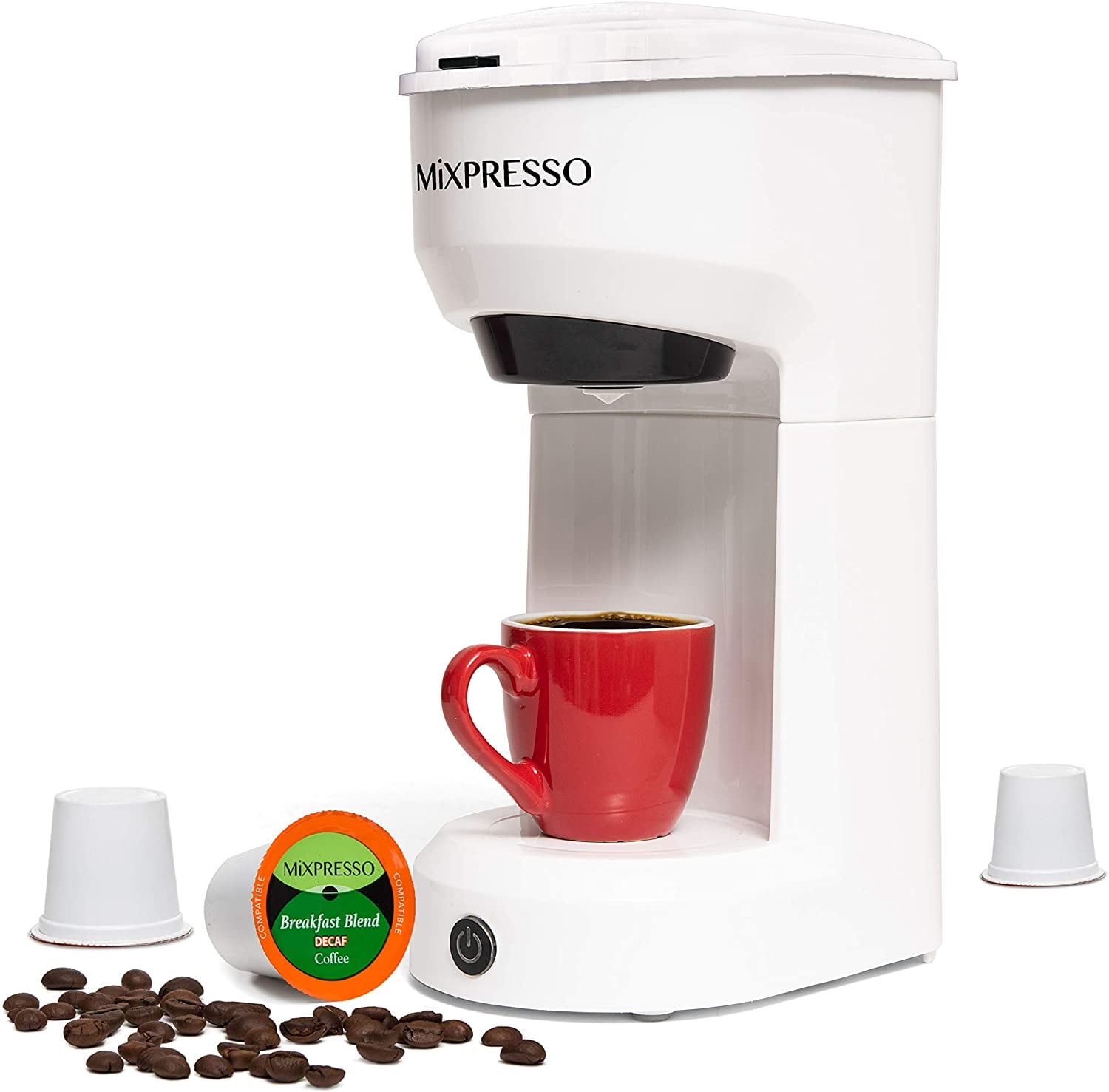 Mixpresso 2 in 1 Grind & Brew Automatic Personal Coffee Maker