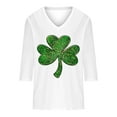 thumbnail image 4 of LIaqionyy Womens St Patricks Day Shirts Trendy Shamrock Graphic Tee Blouses V-Neck Casual Spring Tops 2025, 4 of 4