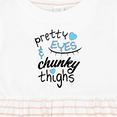 thumbnail image 4 of Inktastic Pretty Eyes and Chunky Thighs Blue Hearts Girls Baby Dress, 4 of 5