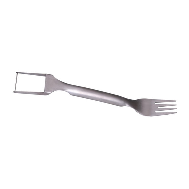 Bewildely Cortador de sandía, portátil, de mano, de doble cabezal, antioxidante, reutilizable, lavable, para cocina, tenedor de fruta, Cocina y Comedor