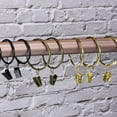 thumbnail image 5 of Curtain Rings with Clips, 36 Pack Carbon Steel Drapery Curtain Clip Rings, 2.5" Curtain Clip Rings Hooks (Gold), 5 of 5