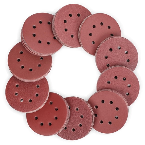 WORKPRO 150 PCS 5 Inch Sanding Discs, Hook and Loop Sandpaper Set, 10 Assorted Grits Including 60, 80, 100, 120, 150, 180, 240, 320, 400, 600, Round Sander Pads for Random Orbital Sander