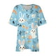 thumbnail image 4 of Xuyuer Plus Size Happy Easter T-Shirt for Women Fashion Summer Printed Regular Women Short Sleeves Round Neck Bunny Rabbit Graphic Tees Short Sleeve Tops, 4 of 6