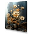thumbnail image 2 of Designart "Meadow of Poppies Golden Grey II" Floral Canvas Wall Art - Traditional Yellow Poppies Hallway Wall Art Decor, 2 of 6