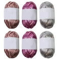 thumbnail image 6 of RUISINERY Metallic T-Shirt Yarn 100g/Roll Fabric Knitting Yarn for Knitting Crochet Basket Bags Home Decoration 87.48Yard Total, 6 of 7