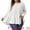 White, variant on DARING DIVA Women's Plus Babydoll Crew Neck Casual Loose Peplum Tops 1X White