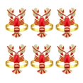 thumbnail image 1 of 6 piezas anillos de servilleta yuxing langosta cangrejo de río decoración mesa roja, 1 of 5