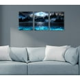 thumbnail image 6 of Wall Decorations For Living Room Moon Deer Ocean Landscape Picture Teen Room Decor Wall Art For Bedroom Modern Decor 3 Piece Framed Ready To Hang Moon Wall Art 3 Piece Wall Art Size 12x16, 6 of 6