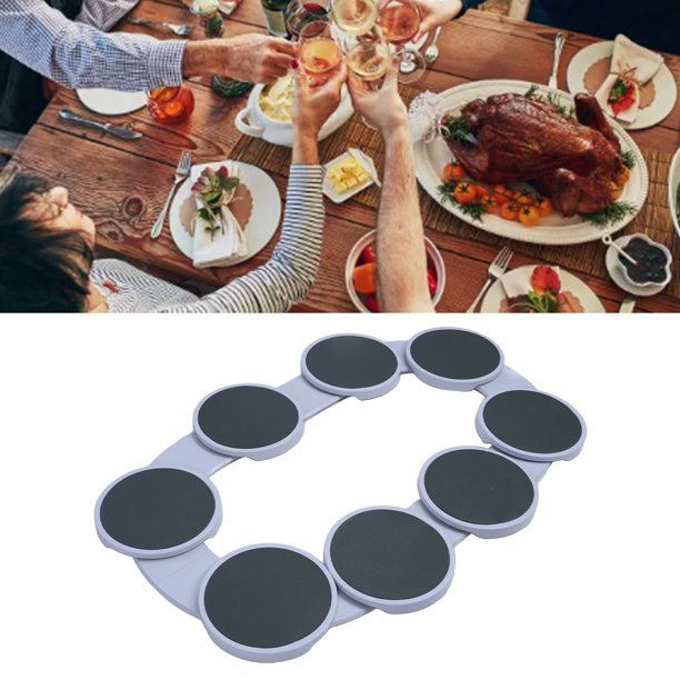 Organizador De Giratorio, Bandeja Giratoria Portátil Versátil Para Mesa De Comedor, Reutilizable, Giratorio De 360 grados Para El Hogar
