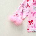 thumbnail image 5 of WUANDIXFA Girls 2 Piece Pajama SetsGirls Satin Button Down Long Sleeve Pajama Set 2 Piece Set,Pink,5-6 Years, 5 of 8