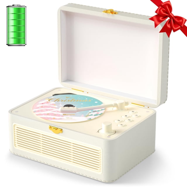 Reproductor de CD Gueray portátil Bluetooth Retro con altavoz 3600 mAh