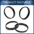 thumbnail image 5 of Unique Bargains Hub Centric Rings, 60.1mm ID 65.1mm OD  Car Wheel Hubrings ABS Plastic Black, 4pcs, 5 of 7