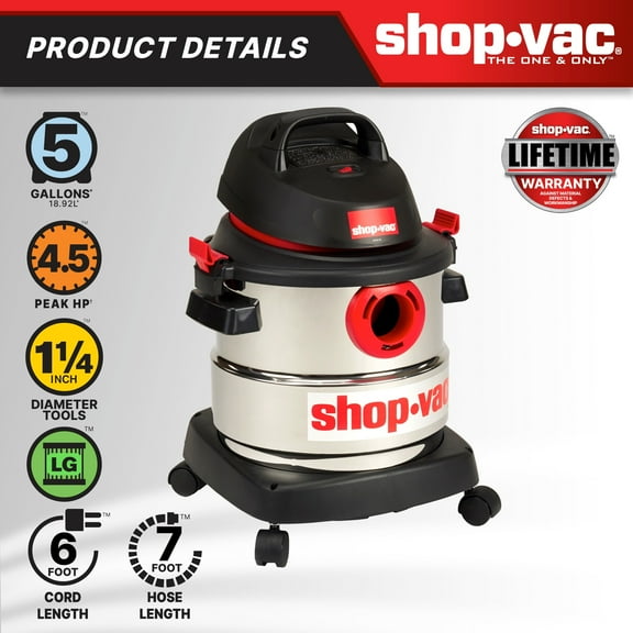 Shop-Vac 5 Gallon 4.5 Peak HP Wet Dry Vacuum