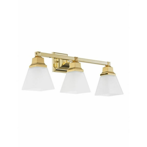 3 Light Bathroom Light in New Traditional Style 25.25 inches Wide By 9.5 inches High-Polished Brass Finish Bailey Street Home 218-Bel-1764388