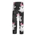 thumbnail image 5 of Boyscolos Halloween Pajama Pants Pumpkins Skeleton Print Pajama Bottoms Cute Soft Long Pjs Pants Lounge Drawstring Trousers Dark Gray S, 5 of 5