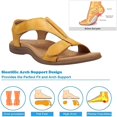 thumbnail image 3 of Sandalias ortopédicas cómodas, sandalias ortopédicas cómodas para mujer, zapatos de cuña, sandalias ortopédicas ligeras para la playa, 3 of 5