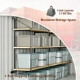 thumbnail image 5 of Shipping Container Shelving Brackets, 1100LBS Capacity, Adjustable 3-Tier 22''D x 60''H Hanging Type Steel Shipping Cargo Shelves Rack, D-Ring Mount for Cargo/Garage/Workshop Storage, 5 of 6