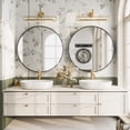thumbnail image 3 of GODCHAR 30 inch Round Wall Mirror, Brushed Aluminum Frame Shatterproof Vanity Mirror, 3 of 7