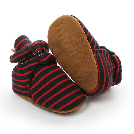 

Baby Boy Girl Bootie Stay On Slipper Winter Warm Non-Slip Crib Shoes