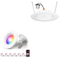 thumbnail image 1 of 6 Pack 5/6 Inch Smart WiFi LED Recessed Can Lights with RGBCW Color Changing and 1 Pack 5CCT Motion Sensor Recessed Light, APP Control, IC & ETL, 1 of 6