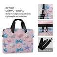 thumbnail image 4 of 16" Laptop Briefcase for Work Travel Laptop Shoulder Bag Carrying Handbag Laptop Case Seashells and Bows, 4 of 8