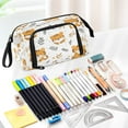 thumbnail image 5 of Fish Mouth Pencil Bag 9.45*3.74*5.9 Inches Pencil Bag Pencil Case Pencil Box Makeup Bag Suitable for Office and Study Cartoon Tiger Seamless, 5 of 7
