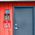 thumbnail image 5 of Signs ByLITA Square Live Sustainably, Love the Earth Sign (Brushed Silver) - Large, 5 of 8