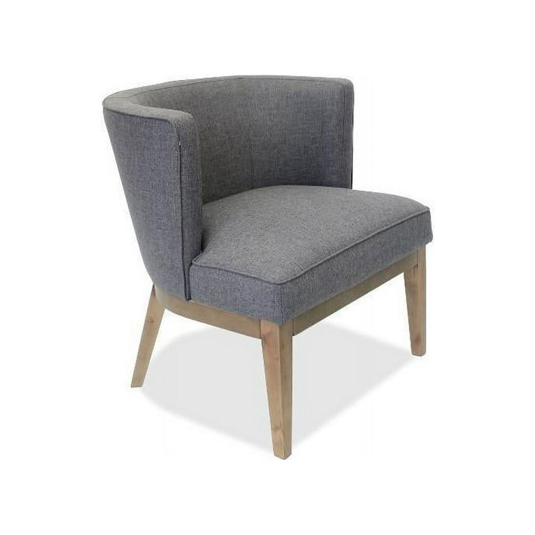 Lorell Accent Guest Chair - Walnut Wood Frame - Four-legged Base - Gray - Linen - 1 Each Lorell Accent Guest Chair - Walnut Wood Frame - Four-legged Base - Gray - Linen - 1 Each