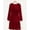 *Red, variant on ClodeEU Womens V Neck Long Sleeve Velvet Dress, Elastic Waist Winter Tiered Flowy Swing Dress Red,Womens Plus M
