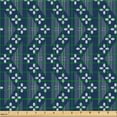 thumbnail image 2 of Ambesonne Japanese Print Fabric by the Yard Upholstery, Floral Zigzag Art, 2 Yards, Dark Violet Blue and White, 2 of 5