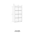 thumbnail image 2 of Bowery Hill Modern Engineered Wood 8-Cube Organizer in Mystic Oak, 2 of 14
