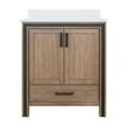 thumbnail image 4 of Ziva 30 in W x 22 in D Rustic Barnwood Bath Vanity and Cultured Marble Top, 4 of 8