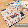 thumbnail image 4 of FORMRS 3 Ring Photo Album 4"x6" Self Adhesive Large Capacity PU Leather Cover, Beige Christmas Santa, 4 of 8