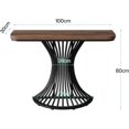 thumbnail image 3 of Tribesigns Console Table, Industrial Entry Table with Geometric Metal Base, 100 cm Small Hallway Table for Entrance, Living Room, Hallway, Rustic Brown, 3 of 8