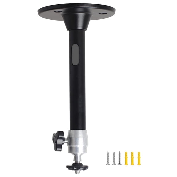 Salange Universal Projector Wall and Ceiling Mount Bracket, 360-Degree Swivel Head, Compatible with Most Home and Office Projectors (Black)