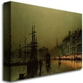 thumbnail image 2 of Trademark Fine Art "Greenock Dock by Moonlight" Canvas Art by John Grimshaw, 2 of 2