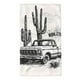 thumbnail image 1 of Fotbe Vintage Cactus Pickup Toalla Premium con Patrón, Toalla de Microfibra de Secado Rápido, Ligera y Altamente Absorbente (27.5x16in), Ideal para Uso Diario, 1 of 6
