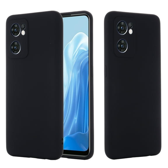 For OPPO Reno7 5G Global / Find X5 Lite Pure Color Liquid Silicone Shockproof Full Coverage Phone