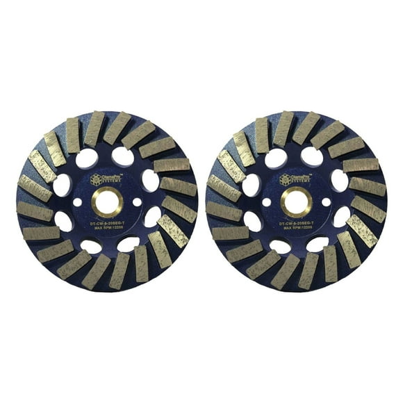 DiamaPro Systems 5" 20 Segment Turbo Concrete Grinding Cup Wheel (2 Pack)