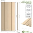 thumbnail image 2 of Ekena Millwork 22"W x 68"H Rustic Four Board Joined Board-n-Batten Smooth Faux Wood Shutters w/No Batten (Per Pair), Primed Tan, 2 of 11