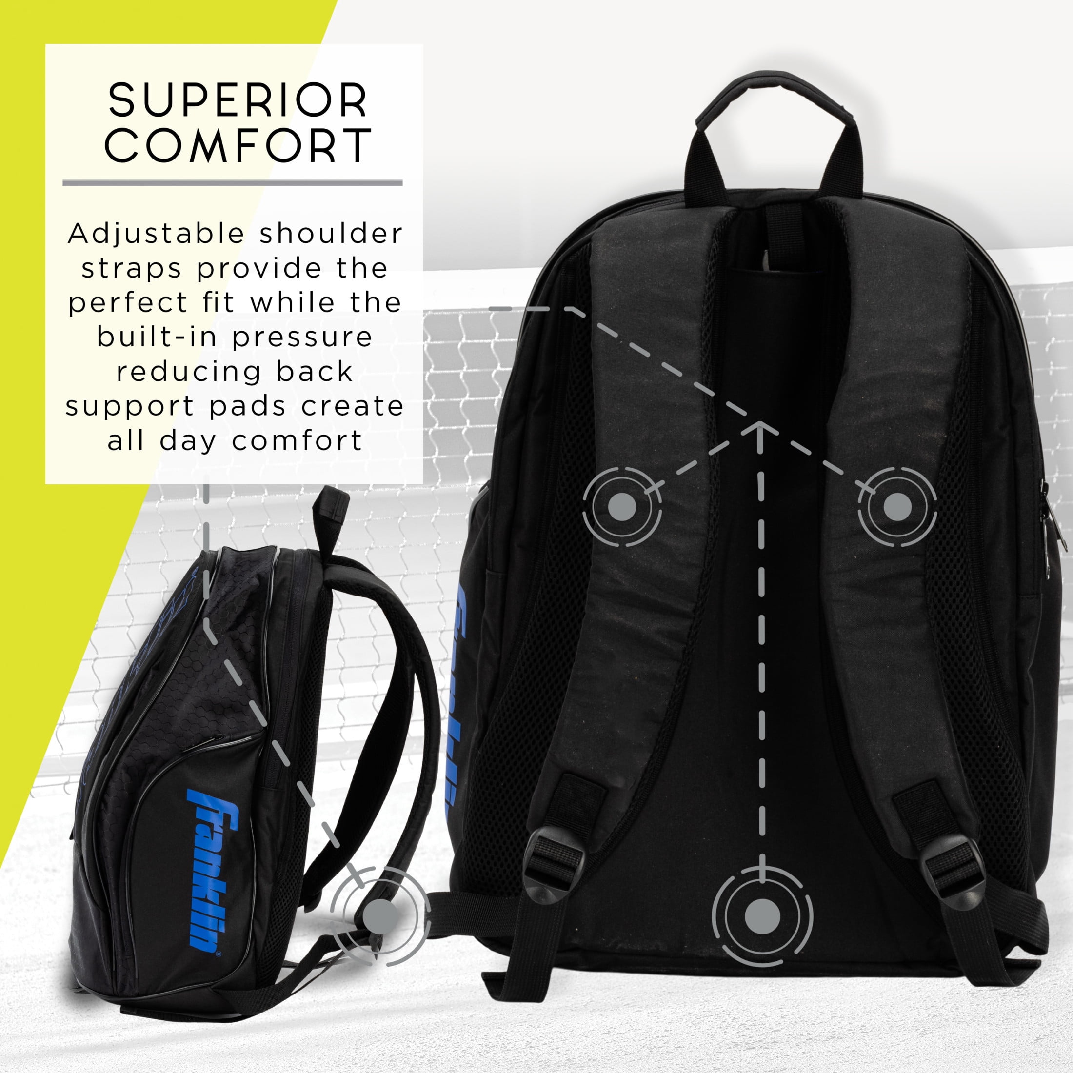 Franklin Sports Junior Pickleball Backpack, Deluxe Competition Pro, Compact, Unisex