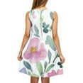 thumbnail image 4 of Summer Dresses for Women Casual Sleeveless Floral Print Sundress Beach Swing A-Line Dress Lightweight Tank Dress, 4 of 4