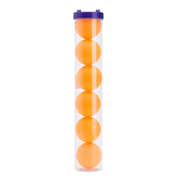 TJ Global Table Tennis Ping Pong Ball Pack of 6 Balls, Seamless Design Recreation Table Tennis Equipment, Accessories - Great for Practice and Training (Orange)