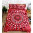 thumbnail image 3 of 3D Bohemio Rojo Funda de edredón Set Ropa de cama Set Fundas de almohada 119, 3 of 5