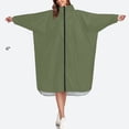 thumbnail image 4 of SHIXIAOO Poncho de Pluie pour Adultes Unisexe Long Imperméable Extérieur avec Capuche Matériau PU Léger à la Mode pour Cyclisme Randonnée Voyage Veste Décontractée pour Femmes Grande Taille Gilet Femme Veste à Capuche Automne, 4 of 5