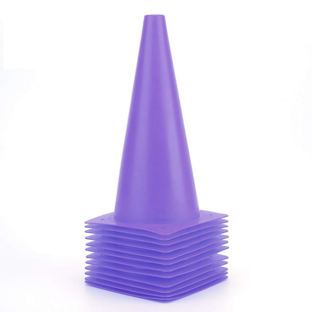 Conos de Entrenamiento de Tráfico Fragraim Paquete de 12 en Morado de 30 cm