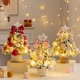 thumbnail image 4 of HCTSHG Snow Flocked Tabletop Christmas Tree, 13.78 Inch Mini Artificial Tree with DIY Ornaments and Bows, Small Xmas Decor for Holiday Indoor Christmas Decoration, 4 of 5