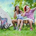 thumbnail image 6 of 600D Oxford Camping Chair Portable Foldable Chair Supports 220 lbs for Picnic, Fishing, Backpacking Watercolor Powder Blue Pattern, 6 of 8