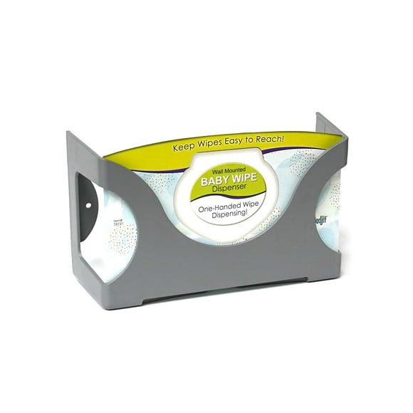 Dispensador de pared de toallitas húmedas Gadjit Baby Holds, paquete de 84 unidades, color gris